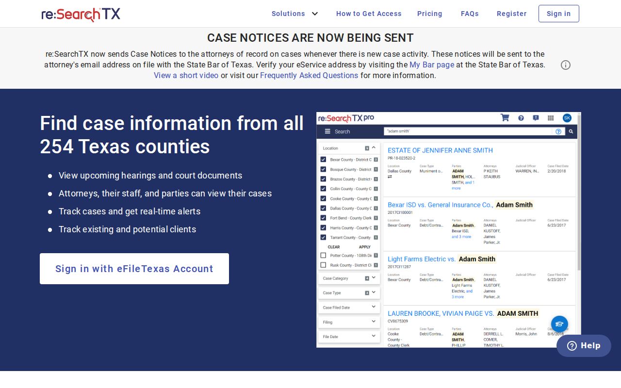 Supplementary Texas court record search for Dawson County release cases